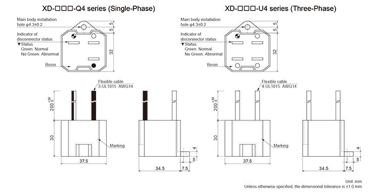 XD Series Dimensions