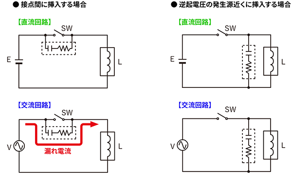 スパークキラー使用回路例